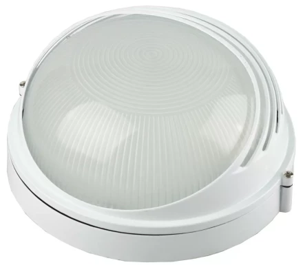 Светильник уличный СВЕТОЗАР влагозащищенный с верхним декоративным кожухом, цвет белый, 100Вт SV-57273-W купить в Когалыме