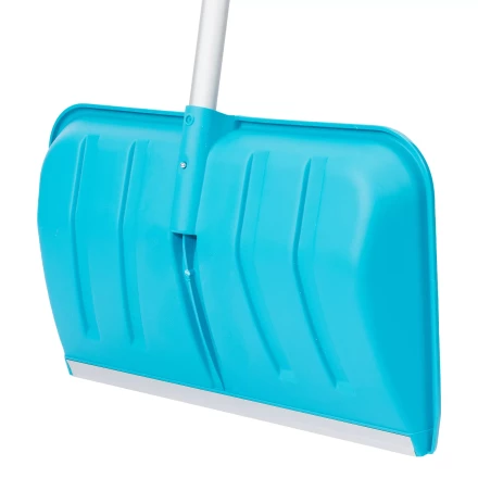 Лопата-скрепер для уборки снега Palisad 61727, полипропилен, 550х340х1450 мм, алюминиевый черенок, ПВХ, LUXE купить в Когалыме