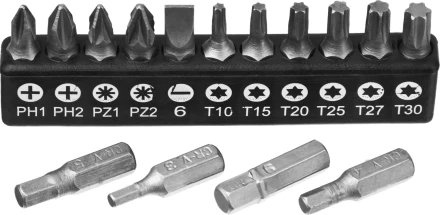 Набор STAYER "MASTER": Отвертка-битодержатель, биты 25мм 15шт, 16 предметов 2545-H5_z01 купить в Когалыме