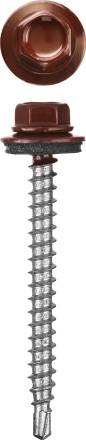 Саморезы СКД кровельные, RAL 3005 темно-красный, 29 x 4.8 мм, 400 шт, для деревянной обрешетки, STAYER 30305-48-029-3005 купить в Когалыме