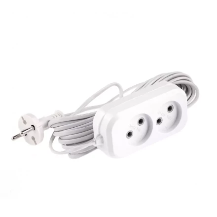 Удлинитель бытовой без заземления 7 м 2 розетки 6 А серия УХ6 Denzel 95923 купить в Когалыме