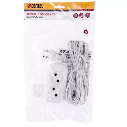 Удлинитель бытовой без заземления 7 м 2 розетки 6 А серия УХ6 Denzel 95923 купить в Когалыме