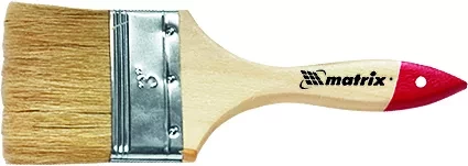 Кисть плоская "Стандарт" 2,5" (63 мм) натуральная щетина деревянная ручка  MATRIX 82535 купить в Когалыме