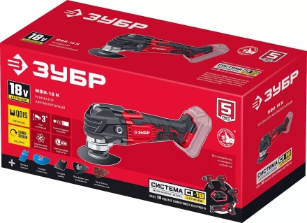 ЗУБР C1-18, 18 В, OQIS, без АКБ, реноватор, набор насадок (МФИ-18 Н) купить в Когалыме