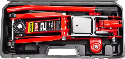 Домкрат гидравлический подкатной "RED FORCE", 2т, 130-350мм, в кейсе, STAYER 43153-2-K 43153-2-K купить в Когалыме