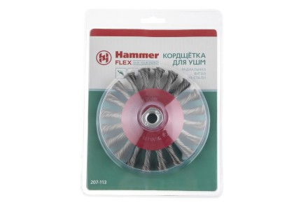 Кордщетка HAMMER тарелка 125мм для УШМ витая сталь (207-113) купить в Когалыме
