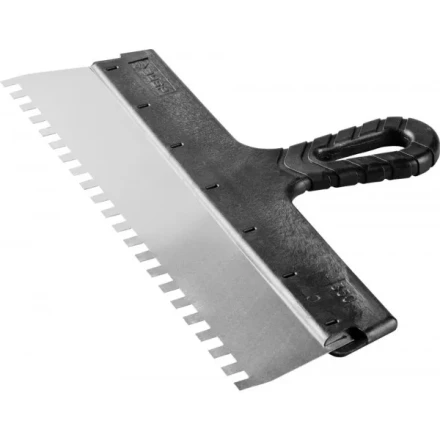 Шпатель ЗУБР "МАСТЕР" ФАСАДНЫЙ, нержавеющее полотно, 350мм, зуб 8х8мм 10078-35-08 купить в Когалыме