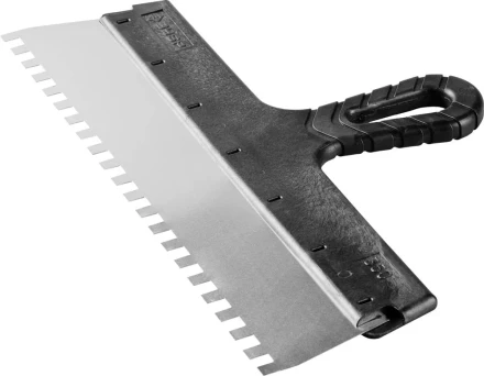 Шпатель ЗУБР "МАСТЕР" ФАСАДНЫЙ, нержавеющее полотно, 350мм, зуб 8х8мм 10078-35-08 купить в Когалыме