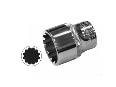 Головка торцевая  27 мм, универсальная, SPLINE, CrV, хромированная  MATRIX MASTER 13160 купить в Когалыме