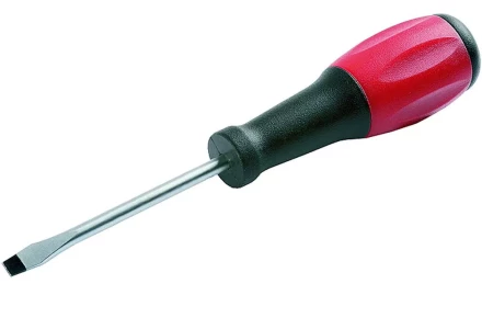 Отвертка ЗУБР "МАСТЕР", хром-ванадиевая сталь, эргономичная двухкомпонентная рукоятка, SL 6,0х100мм 25231-06-10 купить в Когалыме