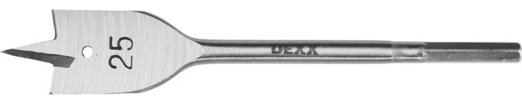 Сверло по дереву перовое, шестигранный хвостовик, DEXX 2945-25, d=25мм 2945-25 купить в Когалыме