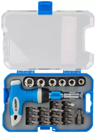 Набор ЗУБР "ЭКСПЕРТ" Отвертка реверсивная с пистолетной двухкомпонетной рукояткой; Cr-V биты, 22 предмета 25412-H22 купить в Когалыме