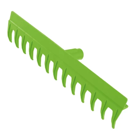 Грабли пластиковые, 430 мм, 13 прямых зубьев, металлический черенок, Сибртех 61730 купить в Когалыме