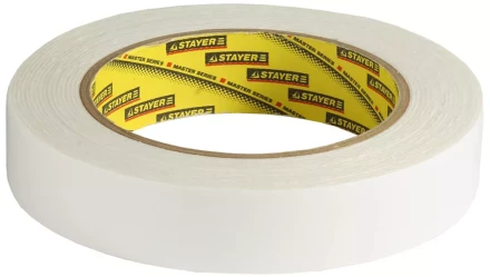 Двухсторонняя клейкая лента на вспененной основе, STAYER Professional 12231-25-05, белая, 25мм х 5м 12231-25-05 купить в Когалыме