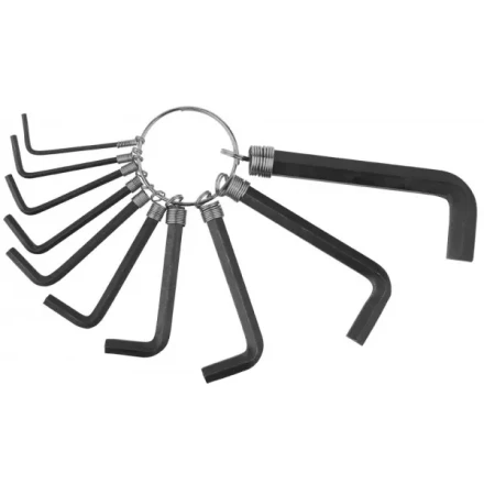 Набор DEXX: Ключи имбусовые, оксидированные, на кольце, HEX, 1,5-2-2,5-3-3,5-4-5-5,5-6-8, 10шт 27403-H10 купить в Когалыме