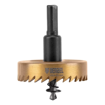Коронка по металлу HSS, 53 мм, нитридтитановое покрытие Denzel 724117 купить в Когалыме