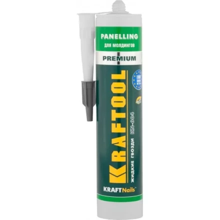 Клей монтажный KRAFTOOL KraftNails Premium KN-604, для молдингов, панелей и керамики, без растворителей, 310мл 41349_z01 купить в Когалыме