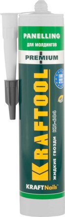 Клей монтажный KRAFTOOL KraftNails Premium KN-604, для молдингов, панелей и керамики, без растворителей, 310мл 41349_z01 купить в Когалыме