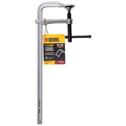 Струбцина F-образная Denzel, 80x300мм, кованая 20466 купить в Когалыме