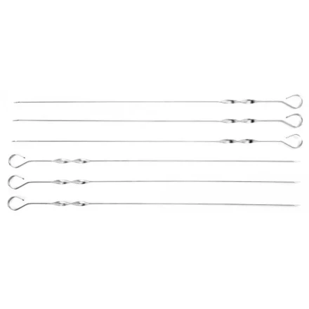 Шампуры KRAFTOOL "EXPERT" плоские, усиленные, нерж. сталь 2мм, длина 600мм, в блистере, 6шт 68331-60-H6 купить в Когалыме