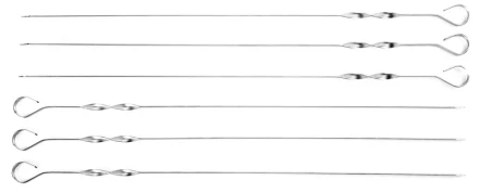 Шампуры KRAFTOOL "EXPERT" плоские, усиленные, нерж. сталь 2мм, длина 600мм, в блистере, 6шт 68331-60-H6 купить в Когалыме
