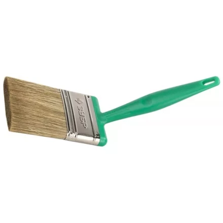 Кисть плоская ЗУБР ЭКСПЕРТ 2в1 БСГ-70 быстросъем голова с переменн углом, тип ЛАЗУРЬ смешанн щетина, пласт ручка, 75мм 4-01070-075 купить в Когалыме