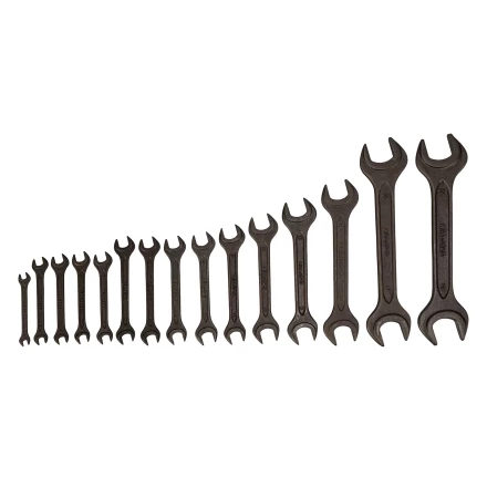 Набор ключей рожковых Сибртех 15235, 6 - 32 мм, 15 шт., CrV, фосфатированные купить в Когалыме