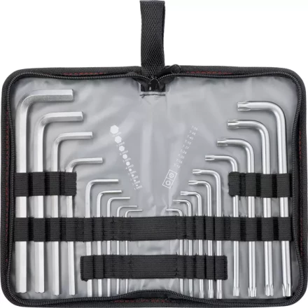 Набор ключей шестигранных имбусовых HEX-TORX,  18 шт: HEX 1,5–10 мм, T10-T50, CrV, удлиненные, сатин  MATRIX 12315 купить в Когалыме