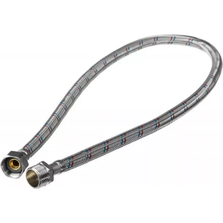 Подводка гибкая ЗУБР для воды, оплетка из нержавеющей стали, г/ш 1/2" - 0,8м 51005-G/S-080 купить в Когалыме