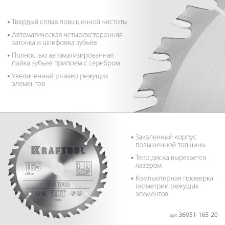 Диск пильный OPTIMA, повышенный ресурс 36951-165-20 купить в Когалыме