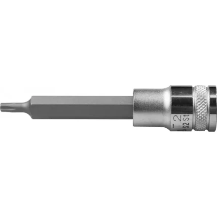 Торцовая бита-головка KRAFTOOL "INDUSTRIE QUALITAT", удлиненная, материал S2, TORX, сатинированная, 1/2", Т25 27906-25_z01 купить в Когалыме