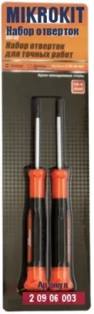 Набор отверток для точных работ Кратон MikroKit SSP-03, 2 пр., блистер 2 09 06 003 купить в Когалыме