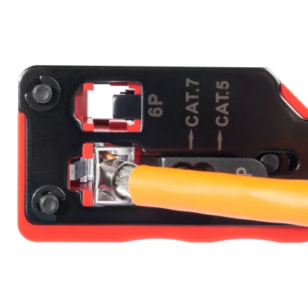 Кримпер многофункциональный КВТ JT-04А с 2 встроенными модулями для обжима RJ-45 (Cat 7), RJ-12, RJ-11 (89439) купить в Когалыме