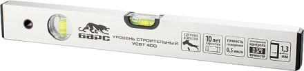Уровень алюминиевый 1800 мм толщина профиля 1.3 мм 2 глазка  БАРС 35138 купить в Когалыме