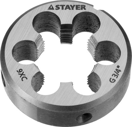 Плашка круглая ручная STAYER &quot;MASTER&quot;, сталь 9ХС, для трубной резьбы G 3/4`` 28029-3/4 купить в Когалыме