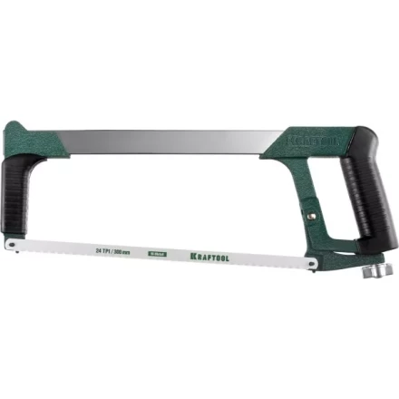 Ножовка по металлу KRAFTOOL "PRO-Kraft", 185 кг рычажное натяжение,обрезиненные рукоятки, биметаллическое полотно, 300 мм 15801_z01 купить в Когалыме