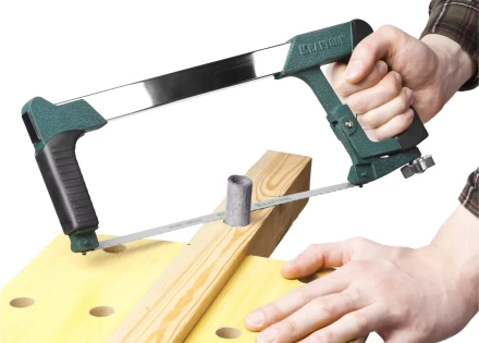 Ножовка по металлу KRAFTOOL "PRO-Kraft", 185 кг рычажное натяжение,обрезиненные рукоятки, биметаллическое полотно, 300 мм 15801_z01 купить в Когалыме