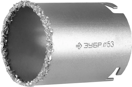 ЗУБР 53 мм, L 55 мм, карбид вольфрама, Кольцевая коронка (33350-53) купить в Когалыме