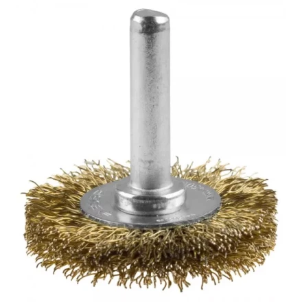 ЗУБР "ЭКСПЕРТ". Щетка дисковая для дрели, двухрядная, витая латунированная стальная проволока 0,3мм, 75мм 3520-075-2_z01 купить в Когалыме