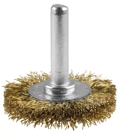ЗУБР "ЭКСПЕРТ". Щетка дисковая для дрели, двухрядная, витая латунированная стальная проволока 0,3мм, 75мм 3520-075-2_z01 купить в Когалыме
