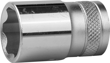 Торцовая головка KRAFTOOL &quot;INDUSTRIE QUALITAT&quot;, Cr-V, SUPER-LOCK, хромосатинированная, 1/2&quot;, 17 мм 27801-17_z01 купить в Когалыме