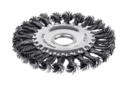 ЗУБР 125х22 мм, щетка дисковая для УШМ, жгутированная стальная проволока 0.5 мм, посад. 22 мм (35170-125) купить в Когалыме