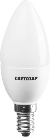 Лампа СВЕТОЗАР светодиодная &quot;LED technology&quot;, цоколь Е14(миньон), яркий белый свет (4000К), 220В, 3Вт (25), свеча 44503-25_z01 купить в Когалыме