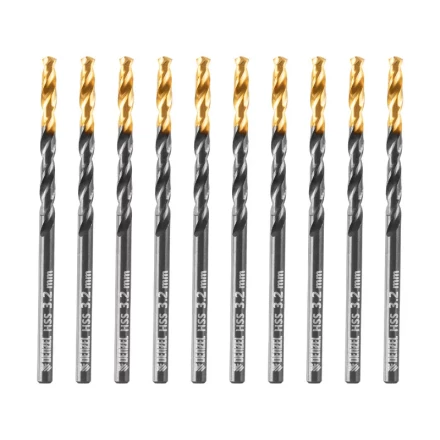 Сверло по металлу, 3,2 мм, HSS-Tin, Golden Tip, 10 шт. Denzel 717206 купить в Когалыме
