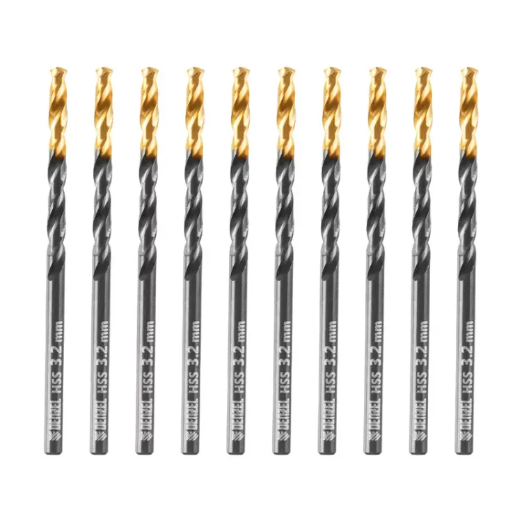 Сверло по металлу, 3,2 мм, HSS-Tin, Golden Tip, 10 шт. Denzel 717206 купить в Когалыме