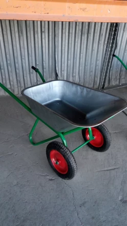 Тачка садово-строительная 2-х колесная усиленная грузоподъемность 320 кг объем 100 л Сибртех 68936 купить в Когалыме