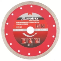 Диск алмазный отрезной сплошной ф180х22,2мм тонкий мокрое резание MATRIX Professional 730817