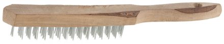 Щетка ТЕВТОН стальная с деревянной рукояткой, 4 ряда 3503-4 купить в Когалыме