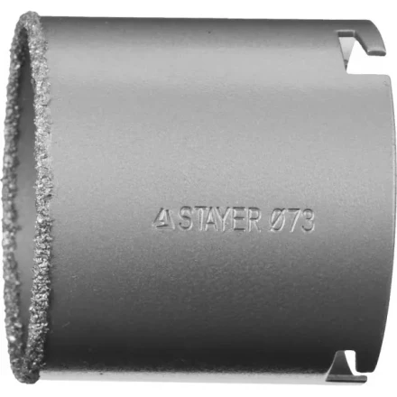Коронка STAYER "PROFESSIONAL" кольцевая с карбидно-вольфрамовой крошкой, d=73мм 33345-73 купить в Когалыме