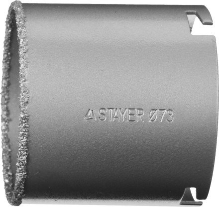 Коронка STAYER &quot;PROFESSIONAL&quot; кольцевая с карбидно-вольфрамовой крошкой, d=73мм 33345-73 купить в Когалыме